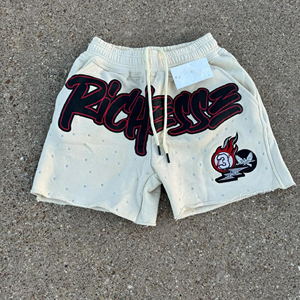 Pantalones Cortos Deportivos Personalizados para Hombre 2026, de Secado Rápido, de Algodón y Felpa, con Logotipo Serigrafiado, Diseño Sólido - Product Image 4