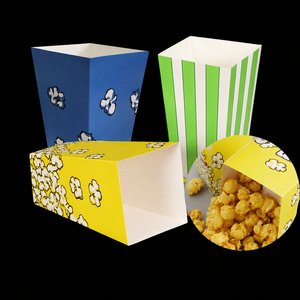 Vasos de Papel Personalizados Desechables de Doble Pared, Ecológicos, Recubiertos de PLA, de Grado Alimenticio, con Rayas, Lisos, para Cine y Snacks - Product Image 2