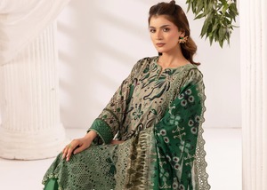 Ensemble robe et tailleur brodé en tissu léger pour femme, séchage rapide, infroissable, tenue décontractée - Product Image 5