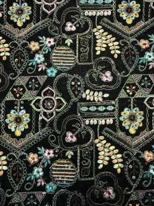 Telas de encaje de poliéster ecológicas con bordado dobby negro al por mayor para burkas, ridas, prendas de vestir, textiles para el hogar, bolsos y tiendas de campaña - Product Image 4