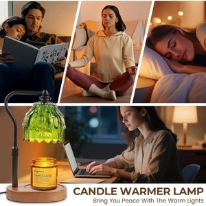 Wireless Remote Control Dimmable Candle Warmer Lamp with <b>Timer</b> Height Adjustable Wax Melts for Jar Candles - Product Image 2