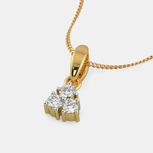 Collar con Colgante de Tres Diamantes Cultivados en Laboratorio en Oro Amarillo - Product Image 6