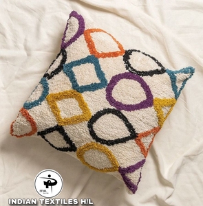 High Quality Tufted Cotton Cushion Cover Embroidered Woven Techniques for Home Living Room <b>Sofa</b> Bed Waist <b>Pillow</b> Hotels By ITHL - Product Image 1