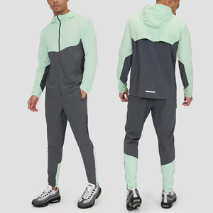 Conjunto Deportivo de Dos Piezas para Hombre, Ropa Deportiva Transpirable para Entrenamiento de Primavera, Chaqueta Cortavientos, Chándal para Hombre - Product Image 1