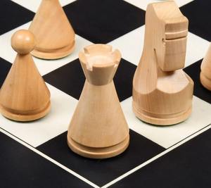 Juego de piezas de ajedrez clásicas de la serie Vintage del siglo XIX, en forma de cono, de madera de abeto ebonizado y madera natural, con un rey de 4.09 pulgadas, al mejor precio. - Product Image 2