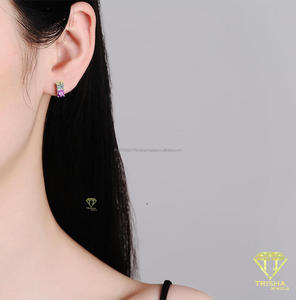 Pendientes de Diamantes Cultivados en Laboratorio, con Gemas Rosas, Plata de Ley 925, Regalo de Aniversario, Joyería - Product Image 5