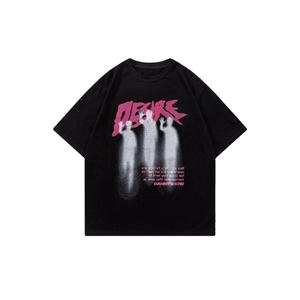 Camiseta de longitud corta de gran tamaño para niñas, camiseta de moda de algodón puro de media manga, cuello redondo, camisetas duraderas de calidad respetuosas con el medio ambiente - Product Image 1