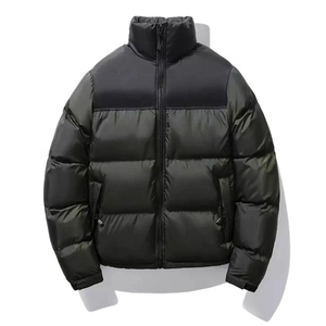 Men's Two-Tone Custom Puffer Jacket Quilted Stand Collar Winter <b>Bubble</b> <b>Coat</b> OEM Logo Wholesale B2B Multi-Color Padded Outerwear - Product Image 5