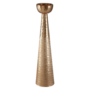 Candelabro de Latón Dorado Martillado, Portavelas Texturizado para Velas Cónicas, para Mejorar la Estética del Hogar y Complementar la Decoración Luminosa - Product Image 5