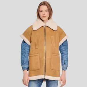 Chaleco de Cuero Genuino de Alta Calidad para Mujer, Estilo Vintage, para Invierno - Product Image 3