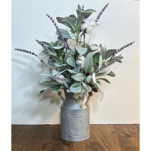 Galvanized Metal Flower <b>Buckets</b> With Handles Tall French Farmhouse Vase For Wedding And Vintage Home Garden Decoration - Product Image 5