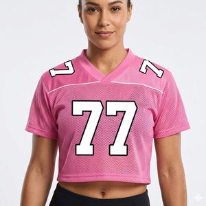Maillot de football court pour femme, personnalisé par sublimation, respirant, épais, à manches courtes, pour fans de sport - Product Image 1