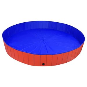 Piscina Roja de PVC para Perros, Diámetro 118.1 pulgadas x Altura 15.7 pulgadas, para Juegos Acuáticos Caninos - Product Image 4
