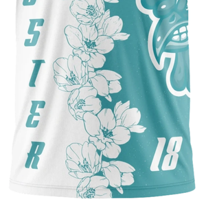 Maillot de football sans manches à capuche pour garçons 7v7, motif floral sublimé, nom d'équipe personnalisé, numéro de joueur, vêtements de club pour adolescents - Product Image 6