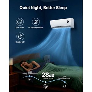 Mini Split de 12,000 BTU, Aire Acondicionado 115V 19 SEER2, Sistema Inverter con Bomba de Calor y Enchufe del Reino Unido - Product Image 5