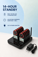 Système de téléavertisseurs sans fil intelligents pour files d'attente, 1 à 10 téléavertisseurs, 433,92 MHz, avec fonction de vibration et de clignotement pour restaurants, vente en gros OEM pour les aires de restauration
