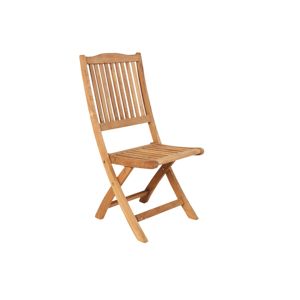 Chaise de salle à manger pliable moderne en teck massif pour l'extérieur, avec fonctionnalités réglables, idéale pour les villas et les parcs - Product Image 1