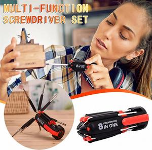 Promotional 8-in-1 Multi Functional Precision Screwdriver <b>Set</b> with LED Light Outdoor Tool Mini Screwdriver with Custom Logo - Product Image 6