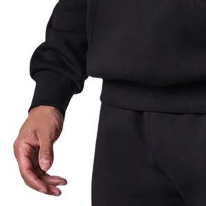 Mens <b>Black</b> Pullover Hoodie Casual <b>Fleece</b> Sweatshirt Long Sleeve Athletic Gymwear Streetwear Fashion Hoodie - Product Image 6