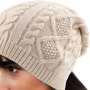 Custom Cable Knit Beanie <b>Winter</b> <b>Hat</b> Soft Warm Slouch Skull Cap For <b>Men</b> Women Unisex With Custom Logo - Product Image 2