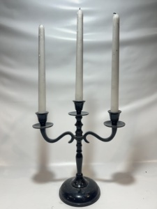 Candélabre vintage en aluminium à 5 bras, support de bougie en métal doré antique pour la décoration de mariage, banquet, hôtel, restaurant - Product Image 6