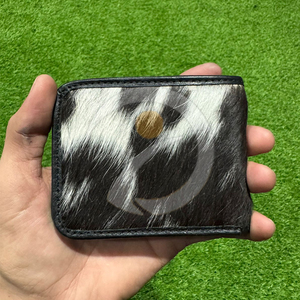 Natural Cowhide Hair On Leather <b>Wallet</b> Handmade Bifold <b>Card</b> <b>Holder</b> <b>Wallet</b> Slim Minimalist Leather <b>Wallet</b> For Daily Use - Product Image 1