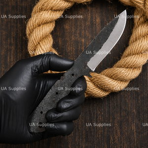 Cuchillo de hoja fija personalizado, acero al carbono, punta caída, filo recto, para camping, bricolaje, material para mango personalizado, venta al por mayor - Product Image 2