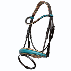 Bridon en cuir fantaisie avec forme anatomique et rembourrage doux, réglable, en cuir véritable, vente en gros - Product Image 3
