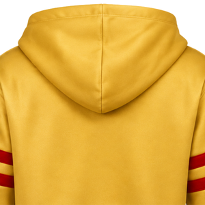PDK Pullover <b>Hoodie</b> <b>Women</b> Gold Yellow <b>Red</b> Stripe Sleeve 1923 Block Letter Hooded Sweatshirt Long Sleeve Sorority - Product Image 6