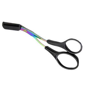 Peine antideslizante ceja recortadora tijeras para Mujeres Hombres negro ceja recortadora tijera inoxidable ceja tijeras - Product Image 3