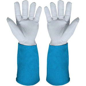 Gants de sécurité pour soudage TIG en cuir de vachette grainé, résistants au feu, protection des mains pour travaux industriels, anti-coupure, antidérapants - Product Image 2