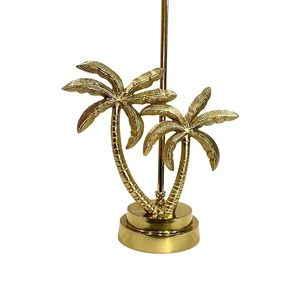 Palm Tree Antique Brass Gold Metal Electrical <b>Table</b> Lamp Vintage Tropical Desk Lamp Decorative <b>Bedside</b> Living Room Home Decor - Product Image 2