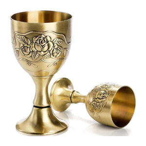 Gobelet en laiton de qualité export, émaillé à la main, durable, capacité 500 ml, coupe à vin, vaisselle traditionnelle, personnalisable - Product Image 5