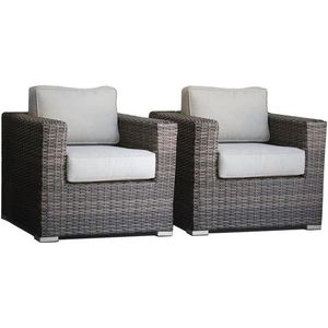 Set di mobili da giardino in vimini rattan per 2 persone, completamente assemblato, con comodi cuscini - Product Image 3