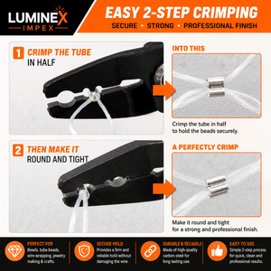 LUMINEX IMPEX LUB=113 <b>Long</b> <b>Nose</b> Stainless Steel Lightweight Smooth Work Jewelry Making Polishing Pliers for Bracelet Making DIY - Product Image 3