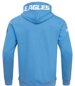 Sweat à capuche unisexe en molleton de coton bleu ciel avec broderie d'aigle et impression numérique - Écologique et respirant - Product Image 3