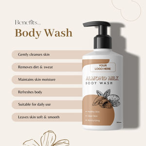 Gel Douche au Lait d'Amande Naturel Bio Éclaircissant Nourrissant Écologique Adoucit la Peau Usage Quotidien Élimine les Impuretés Blanc - Product Image 2