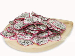 Chips de fruit du dragon/pitaya à chair blanche séchée, douces, séchées à l'air, tranchées, origine Vietnam, emballage sous vide 100g, prix bas, Hazel Viet - Product Image 6