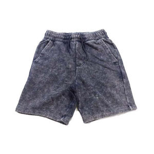 Shorts de survêtement vintage streetwear en coton molletonné épais délavé à l'acide pour hommes, avec logo personnalisé, vente en gros - Product Image 1