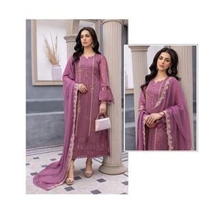 Lancement de vêtements indiens et pakistanais, nouveau costume de designer pakistanais pour femmes, salwar kameez prêt à porter pour la vente à l'exportation - Product Image 2