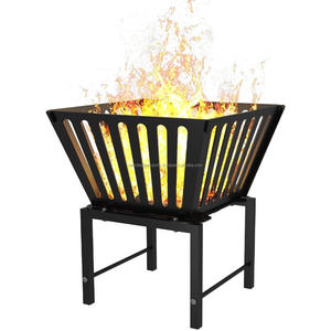 The Forge & Flame Hammered Steel <b>Fire</b> <b>Pit</b> with <b>Log</b> Rack - Product Image 6