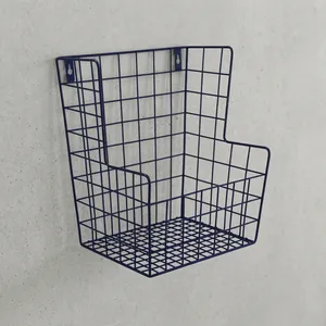 <b>Wall</b> <b>Mounted</b> Metal Wire Storage Basket Organizer with Handle for <b>Kitchen</b> Pantry Bathroom <b>Cabinet</b> Closet Home Organization - Product Image 2