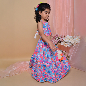 Conjunto de Lehenga Choli de Diseño Premium para Niñas de 1 a 9 Años, Ropa Étnica India, Disponible a Precio de Venta para Exportación - Product Image 2