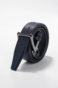 Cinturón de Golf Elástico Perforado de Cuero Genuino para Hombre con Logotipo Personalizado de Alta Calidad, Venta al por Mayor OEM, Hebilla de Aleación de Estilo Formal - Product Image 2