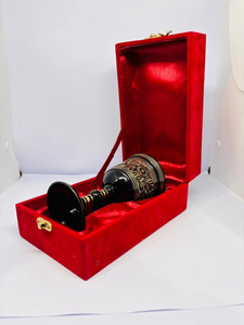 Decorative Handmade Brass Roman <b>Wine</b> <b>Goblet</b> with Velvet Storage Box Vintage Sustainable 200mL Capacity Customizable - Product Image 5
