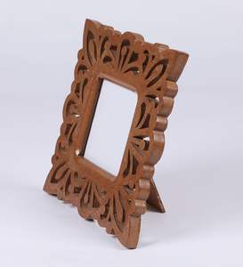 Photo <b>Frame</b> | Picture <b>Frame</b> | Wooden Table Top Pack Of One Antique Style Elegantly Hand Crafted Floral Carving <b>Frame</b> - Product Image 3