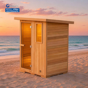 Sauna extérieur <span class=keywords><strong>de</strong></span> luxe en cèdre rouge avec télécommande Wi-Fi intelligente, certifié ETL, pour Airbnb, équipement <span class=keywords><strong>de</strong></span> villégiature, pod décoratif à rendement élevé (ROI) - Product Image 1