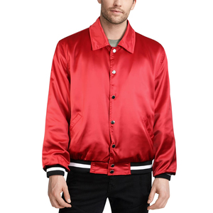 Chaqueta Bomber de Satén para Hombre, Nueva Llegada, Ajuste Cómodo, Cálida para Invierno, Chaqueta Varsity de Béisbol de Alta Calidad - Product Image 1
