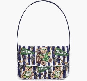 Sac de soirée tendance pour femme avec motif ours en peluche ethnique et perles, sac à bandoulière, pochette de soirée, sac bandoulière - Product Image 1