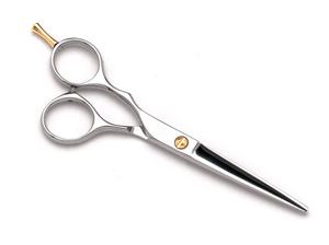 กรรไกรตัดผมแบบแบนพร้อมโลโก้ออกแบบได้ตามต้องการดีไซน์แฟชั่นใหม่สำหรับช่างตัดผมด้านซ้ายขนาด5.5นิ้ว - Product Image 3